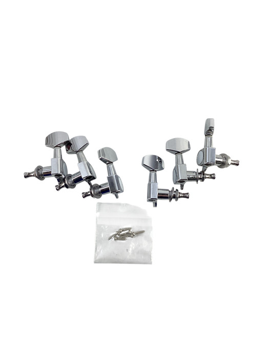 Vist Large View of Product Image Which is Used Tuning Machines 3/3 Sealed Chrome 