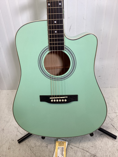 Vist Large View of Product Image Which is Used BCP ACOUSTIC KIT Laminate Top Acoustic Guitar Green 6-String