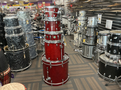 Vist Large View of Product Image Which is Used Gretsch 5 PC CATALINA MAPLE SHELLS Drum Shell Kit Red