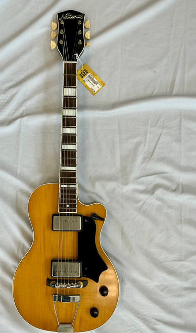 Vist Large View of Product Image Which is Used 1957 National TOWN AND COUNTRY Vintage single Cutaway LP style Guitar Amber 6-String