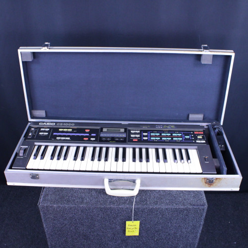 Vist Large View of Product Image Which is Used Casio CZ-1000 W/CASE/PWR/CARTRIDGE Vintage 49-Key Keyboard 49-Key