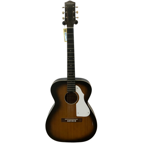 Vist Large View of Product Image Which is Used Silvertone ACOUSTIC Vintage Laminate Top Acoustic Guitar Sunburst