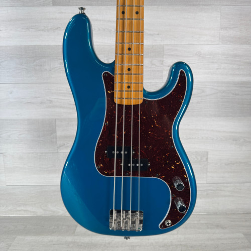 Vist Large View of Product Image Which is Used Parts 4-string Bass Guitar - Blue - Fender Neck - Warmoth Body - Lollar Pickups