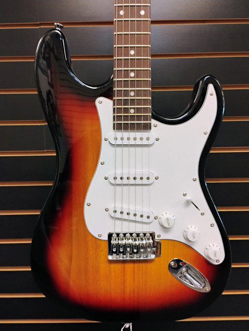Vist Large View of Product Image Which is Used PYLE GUITARS STRAT TYPE Electric Guitar Sunburst 6-String