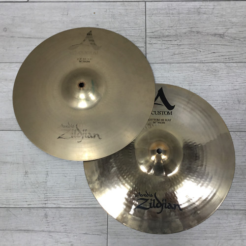Vist Large View of Product Image Which is Used Zildjian 14" A Custom Hi Hat Cymbals