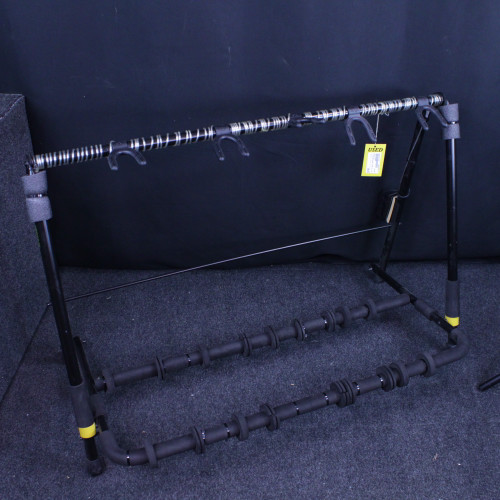 Vist Large View of Product Image Which is Used Hercules 5 GUITAR RACK STAND W/LIGHTS WTF Guitar Stand