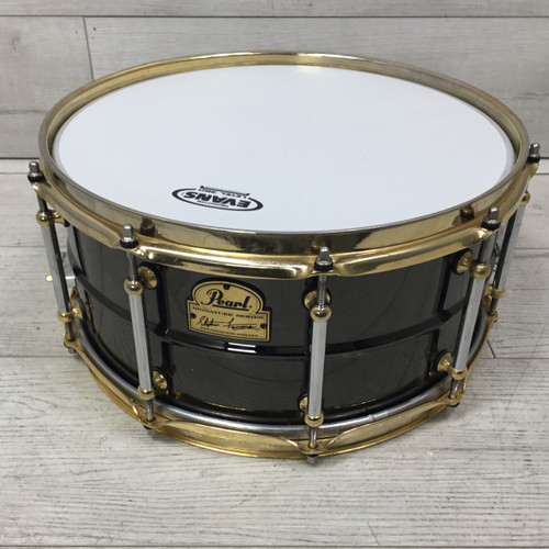 Vist Large View of Product Image Which is Used Pearl Steve Ferrone 14x6.5 Signature Metal Snare Drum