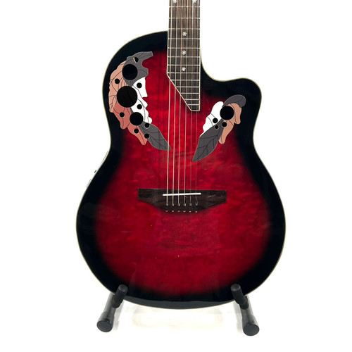 Vist Large View of Product Image Which is Used Windaroo RZ-225IVF/RDS Laminate Top Acoustic Guitar Red