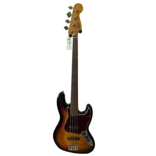 Vist Large View of Product Image Which is Used Squier CLASSIC VIBE 60S JAZZ FRETLESS J Type Bass Guitar Sunburst 4-String