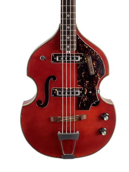Vist Large View of Product Image Which is Used Crown Teisco Viola Vintage Bass Guitar W/ OHSC 