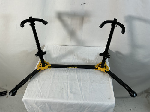 Vist Large View of Product Image Which is Used Hercules DOUBLE SAX STAND Band Instrument Stand