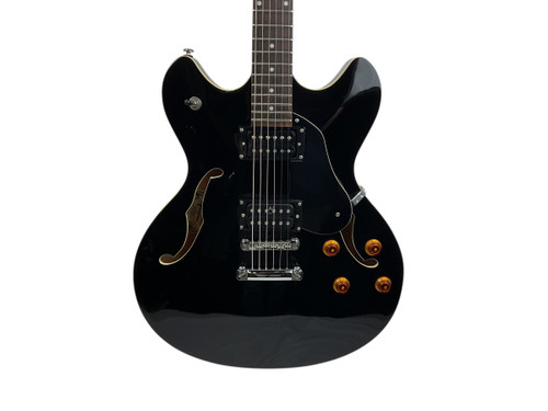 Vist Large View of Product Image Which is Used Oscar Schmidt DELTA KING OE-30 Semi-Hollow Electric Guitar Black 6-String