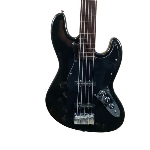 Vist Large View of Product Image Which is Used SX VINTAGE SERIES FRETLESS 5 Bass Guitar Black 5-String