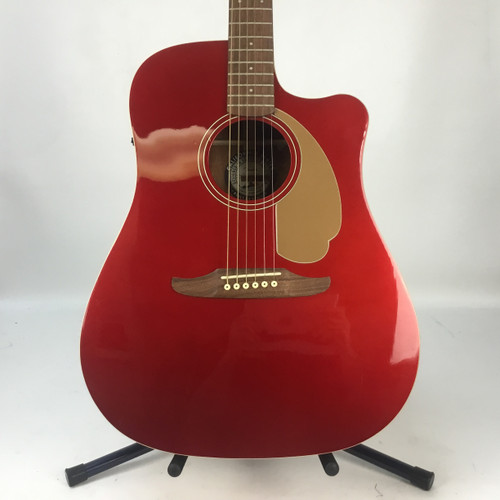 Vist Large View of Product Image Which is Used Fender NEWPORTER CALIFORNIA SERIES Laminate Top Acoustic Guitar Red