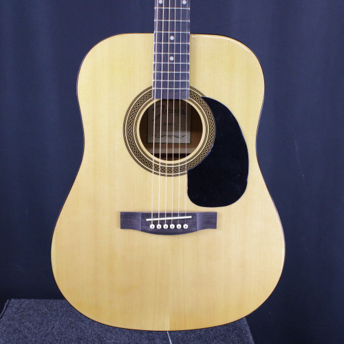 Vist Large View of Product Image Which is Used Johnson JG-620-N AS IS BRIDGE LIFT Laminate Top Acoustic Guitar Natural