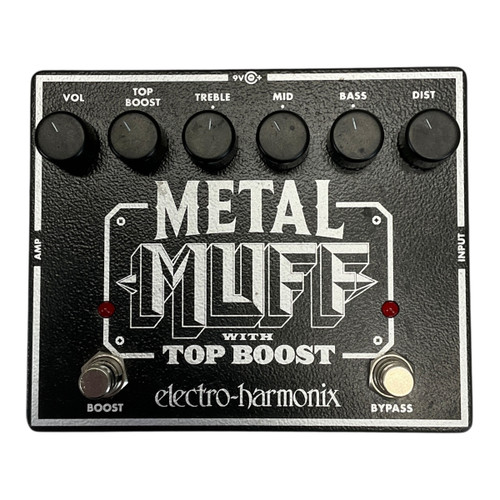Vist Large View of Product Image Which is Used Electro Harmonix Metal Muff With Top Boost Overdrive Pedal