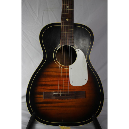 Used Silvertone PARLOR Vintage Laminate Top Acoustic Guitar Sunburst 41128-S000108973 Vist Large View of Product Image Which is Used Silvertone PARLOR Vintage Laminate Top Acoustic Guitar Sunburst