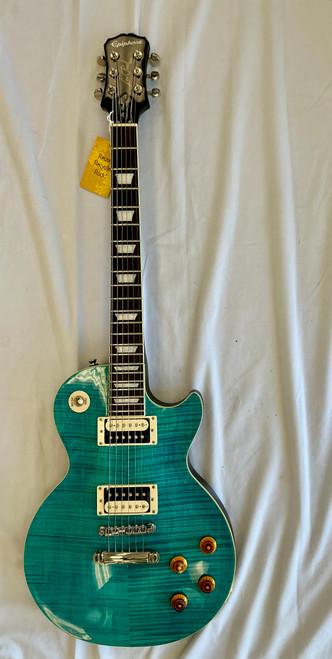 Vist Large View of Product Image Which is Used Epiphone LES PAUL TRADITIONAL PRO Guitar Blue