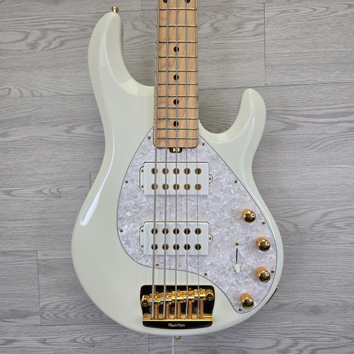 Vist Large View of Product Image Which is Used Musicman STINGRAY 5 SPECIAL HH Bass Guitar White 5-String