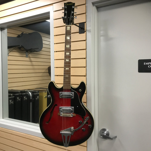 Vist Large View of Product Image Which is Used COLUMBUS MIJ SEMI-HOLLOW Vintage Semi-Hollow Electric Guitar Red 6-String