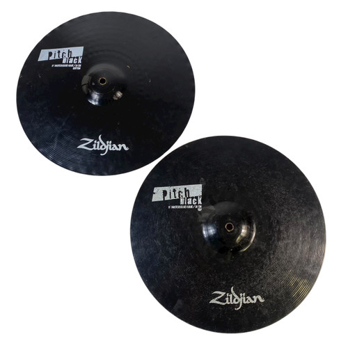 Vist Large View of Product Image Which is Used Zildjian PITCH BLACK 15" MASTERSOUND Hi Hat Cymbals