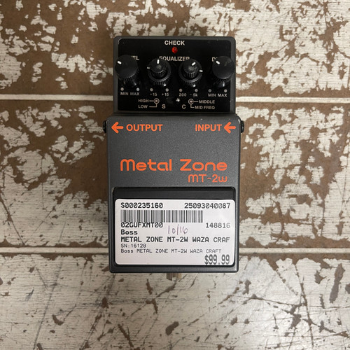 Used - Boss METAL ZONE MT-2W WAZA CRAFT Distortion Pedal 40087-S000235160 Vist Large View of Product Image Which is Used - Boss METAL ZONE MT-2W WAZA CRAFT Distortion Pedal