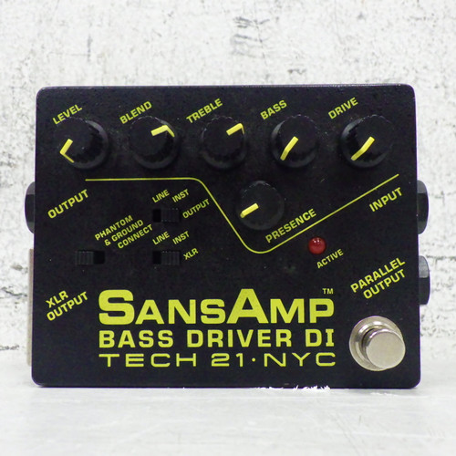 Vist Large View of Product Image Which is Used Tech 21 Sansamp Bass Driver DI Bass Pre-Amp Pedal