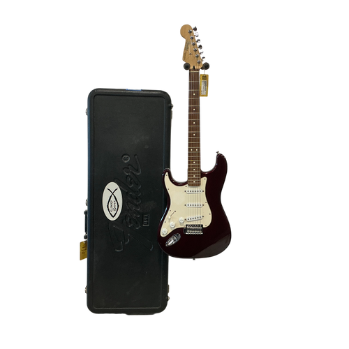 Vist Large View of Product Image Which is Used Fender 2003 MIM STANDARD STRATOCASTER LEFT HAND S Type Electric Guitar Red 6-String