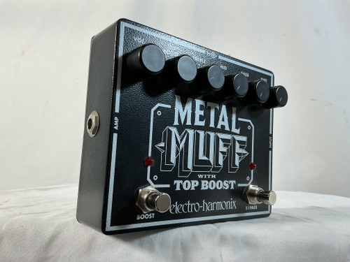 Used Electro Harmonix (E/H) METAL MUFF WITH TOP BOOST Distortion Pedal 40012-S000307453 Vist Large View of Product Image Which is Used Electro Harmonix (E/H) METAL MUFF WITH TOP BOOST Distortion Pedal