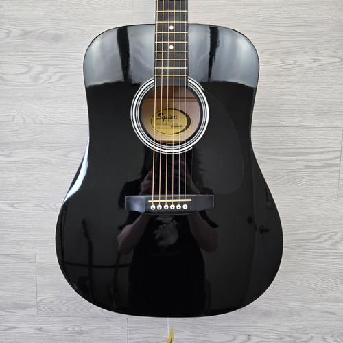 Vist Large View of Product Image Which is Used Squier SA-150 ACOUSTIC Laminate Top Acoustic Guitar Black
