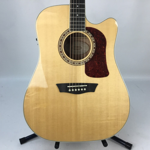 Vist Large View of Product Image Which is Used Washburn DN HD10SCE Solid Top Acoustic Guitar Natural