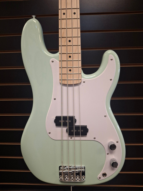 Vist Large View of Product Image Which is Used Squier FSR SONIC PRECISIION BASS Bass Guitar Green 4-String