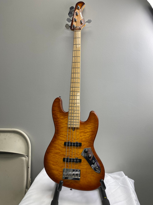 Vist Large View of Product Image Which is Used Allen Eden DISCIPLE-5 J Type Bass Guitar Amber 5-String