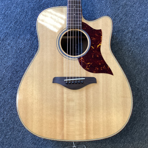 Vist Large View of Product Image Which is Used Yamaha A1R Solid Top Acoustic Guitar Natural