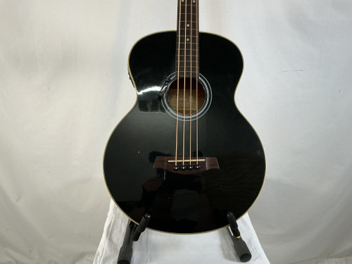 Vist Large View of Product Image Which is Used Ibanez AEBDFE-BKN-3U-01 Acoustic Bass Guitar Black 4-String
