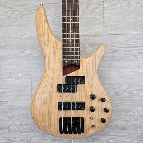 Vist Large View of Product Image Which is Used Ibanez SR655 5-STRING BASS Modern Metal Bass Guitar Natural 5-String