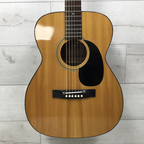 Vist Large View of Product Image Which is Used Encore Folk Parlour MIJ Vintage Laminate Top Acoustic Guitar Natural