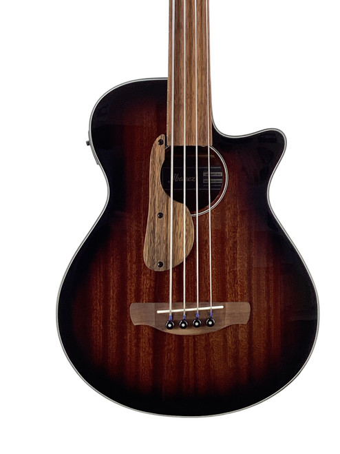 Vist Large View of Product Image Which is Used Ibanez AEGB24FE Fretless Acoustic Bass Guitar