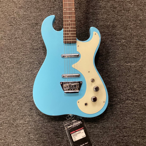 Vist Large View of Product Image Which is Used Silvertone 1449 Double Cut Electric Guitar Blue 6-String