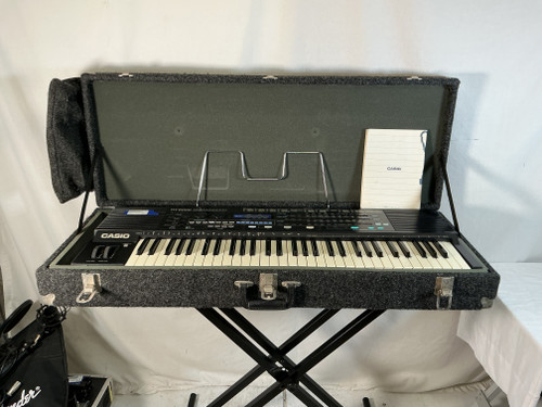 Used Casio HT-6000 KEYBOARD + CASE Vintage 61-Key Keyboard 61-Key 40012-S000307716 Vist Large View of Product Image Which is Used Casio HT-6000 KEYBOARD + CASE Vintage 61-Key Keyboard 61-Key
