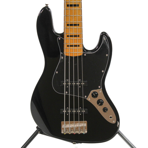 Vist Large View of Product Image Which is Used Squier CLASSIC VIBE 70S JAZZ BASS J Type Bass Guitar Black 5-String