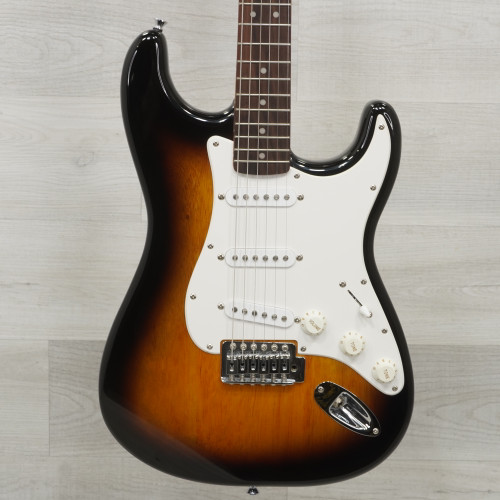 Vist Large View of Product Image Which is Used Squier Affinity Strat Electric Guitar Tobacco Sunburst