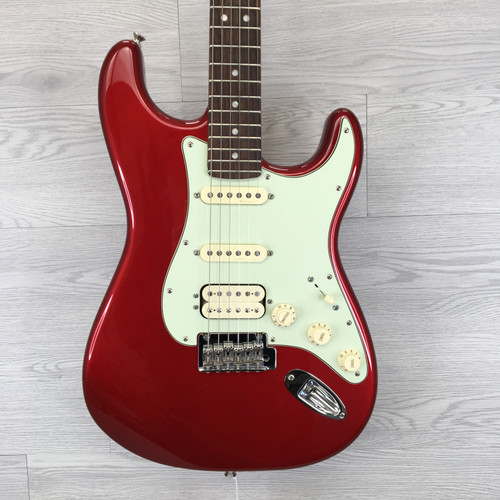 Vist Large View of Product Image Which is Used Deluxe Stratocaster HSS MIM 2016 Candy Apple Red