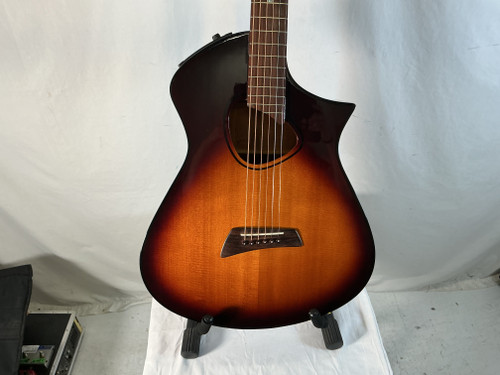 Vist Large View of Product Image Which is Used Alvarez AV-2SB BARITONE ACOUSTIC Solid Top Acoustic Guitar Sunburst
