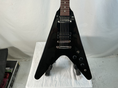 Vist Large View of Product Image Which is Used Gibson 80S FLYING V EBONY Electric Guitar Black 6-String