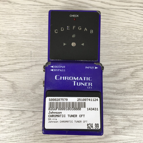 Vist Large View of Product Image Which is Used Johnson CHROMATIC TUNER CFT Tuner Pedal