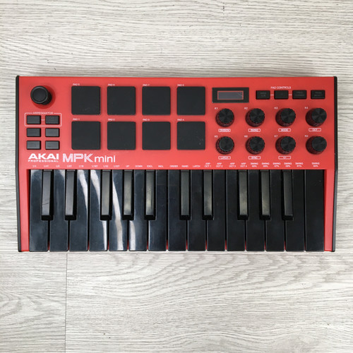 Vist Large View of Product Image Which is Used Akai MPK Mini mkIII Red 25-Key Controller