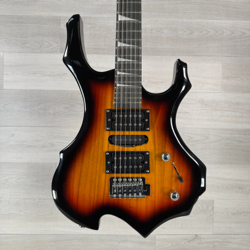 Used Glarry Burning Fire Electric Guitar - Sunburst 40112-S000180424 Vist Large View of Product Image Which is Used Glarry Burning Fire Electric Guitar - Sunburst