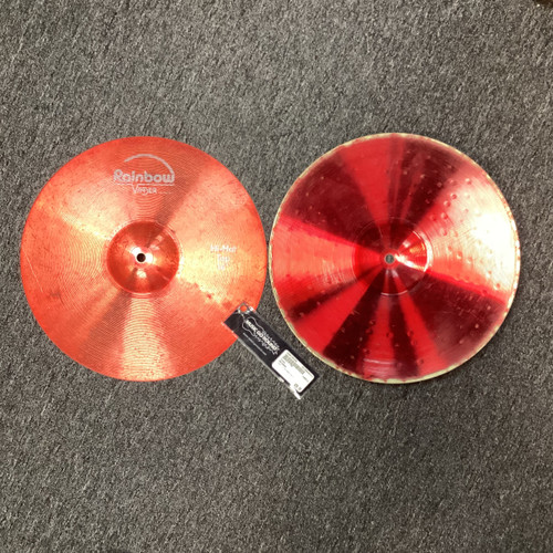 Used Vader RAINBOW Hi Hat Cymbals 14" 40111-S000190358 Vist Large View of Product Image Which is Used Vader RAINBOW Hi Hat Cymbals 14"