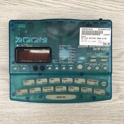 Vist Large View of Product Image Which is Used Zoom RT-123 RHYTHM TRAK W/AC Pad Drum Machine